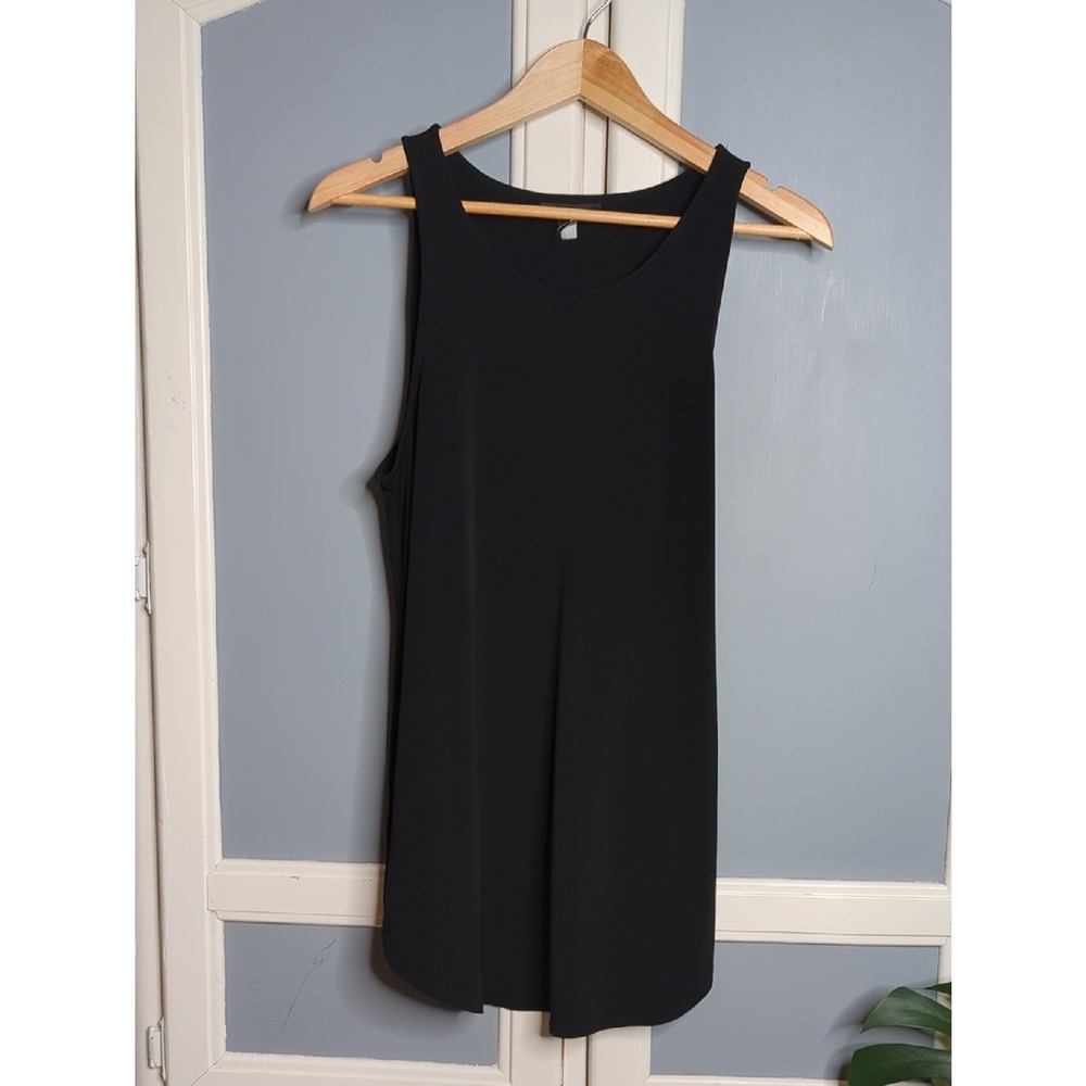 Alfani Black Sleeveless Tank Dress Scoop Neck Stretch Size M‎